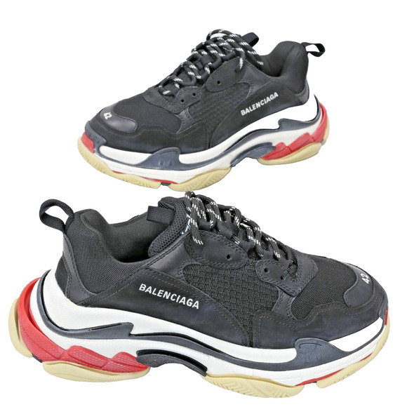 Balenciaga Triple S Lace-Up Trainers Men's Dad Sz42 9 US Used BL-S1205P-B005 - Picture 1 of 10